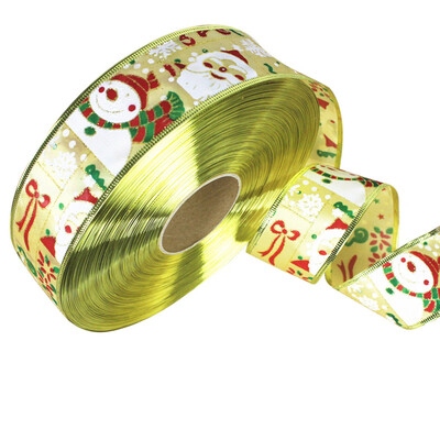 

Toponeto 10m Long Santa Snowman Christmas Ribbon Christmas Tree Garland Decoration