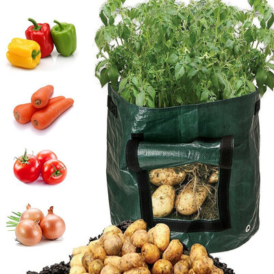 

Gobestart DIY Potato Grow Planter PE Cloth Planting Container Bag Thicken Garden Pot