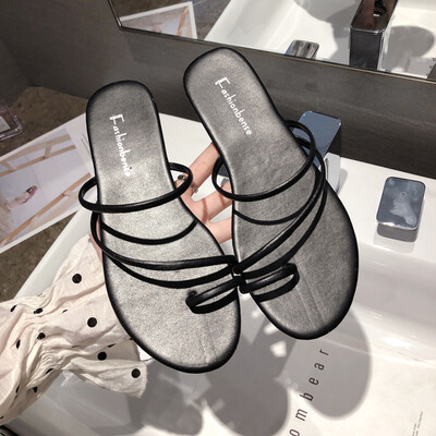 

Slippers women wear Korean version of fashion toed shoes with Roman shoes ins Port Wind Sand Beach Wind shoes