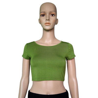 

20 Colors Summer Women Sexy Crop Tops Cropped O-neck Casual Short Sleeve T-Shirts Short Tops