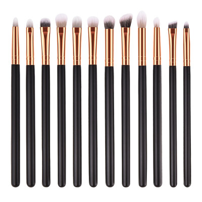 

〖Follure〗12 Pcs Wood Makeup Brush EyeShadow Brush Cosmetics Blending Brush Tool