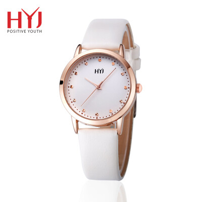 

Hyj simple couple watch watch belt men&women models ultra-thin waterproof trend Korean quartz watch