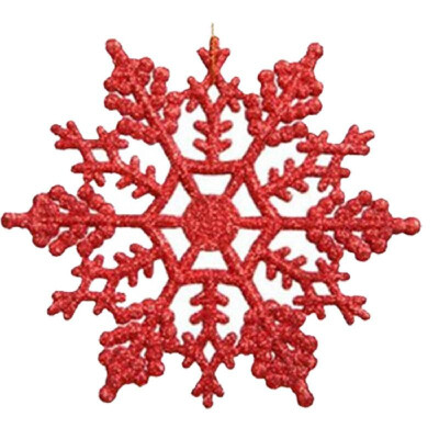 

1PCS Christmas decorations acrylic 10CM snowflake Christmas supplies decoration Christmas tree pendant loose powder