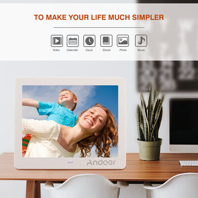 

Andoer 8" HD Wide Screen High Resolution Digital Photo Picture Frame Alarm Clock MP3 MP4 Movie Player with Remote Control Christ