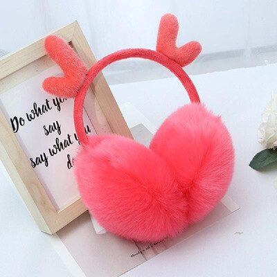 

Ear Muffs Winter Fall Cute Warm-Keeping Earmuffs Christmas Day Girl Lovely Deerlet Horn Ear Warmers