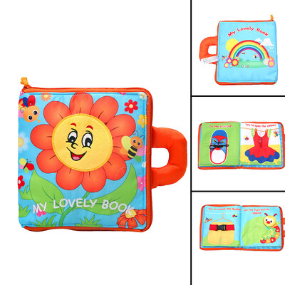 

YIWULABaby 3D Sun Flower Cloth Book Baby Toy Cloth Development BB Sound Books