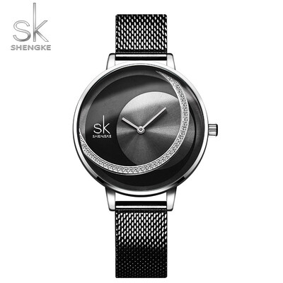 

Shengke Watch Women Luxury Crystal Watch Reloj Mujer Leather Band Diamond Ladies Quartz Watch Women Watches Montre Femme 2019