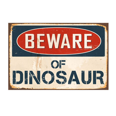 

Toponeto BEWARE OF SHARKDINOSAMetal Sign Flag Plaque Bar Club Cafe Garage Wall Decor Art