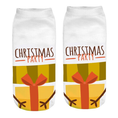 

Gobestart Womens 3D Cartoon Funny Christmas Crazy Cute Amazing Novelty Print Ankle Socks