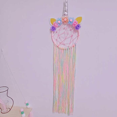 

Girls Unicorn Dream Catcher Bedroom Nursery Handwoven Handmade Wall Hanging Gift