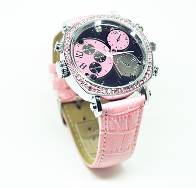

FOXWEAR HD 1080P 32GB Womens Diamond Professional Waterproof Watch Camera Voice Recorder Security Mini Camcoder DVR Leather Wrist