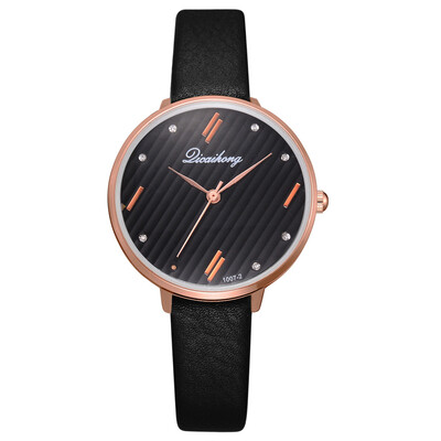 

Wish new creative personality PU watch European&American fashion cross-border explosion models ladies watch