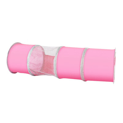 

Collapsible Cat Toys Playground Tunnel Super Long Composable Scratch-resistant Mesh Cat Tunnel Exercise Light Red Pet Products