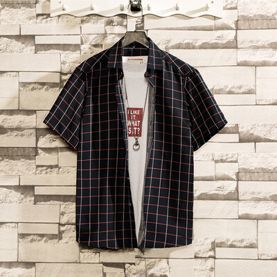 

Tailored Mens Summer Loose Casual Daily Short Sleeve Shirt Casual Blouse