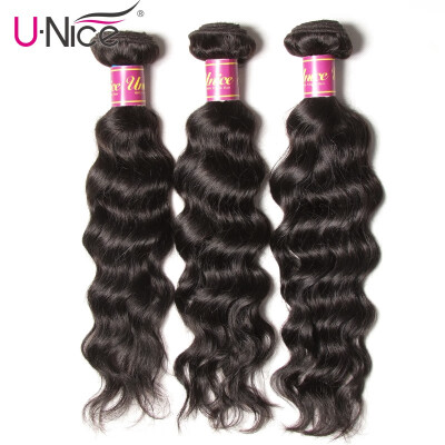 

UNice Hair 8A Brazilian Wavy Virgin Human Hair Weave 4 Bundles Natural Wave 400g