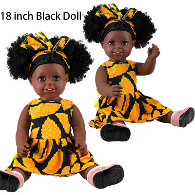 

Tailored Black Girl Dolls African American Play Dolls Lifelike 45cm Baby Play Dolls A