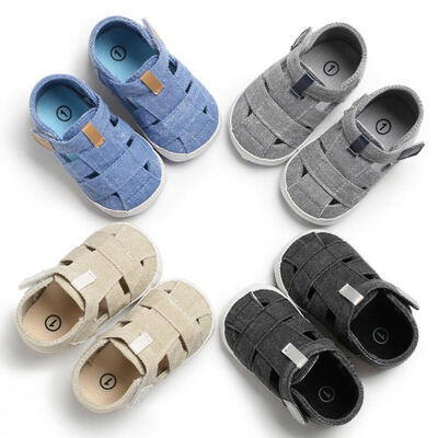 

Summer Baby Girl Boy Kids Sandals Anti-Slip Crib Shoes Soft Sole Prewalkers Cute