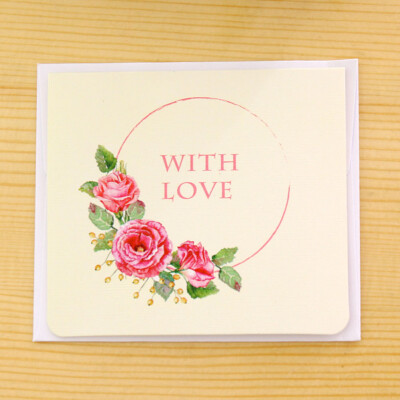 

Mini Flowers Valentine Day Gift Greeting Card Diy Folding Happy Birthday New Year Blessing Greeting Card