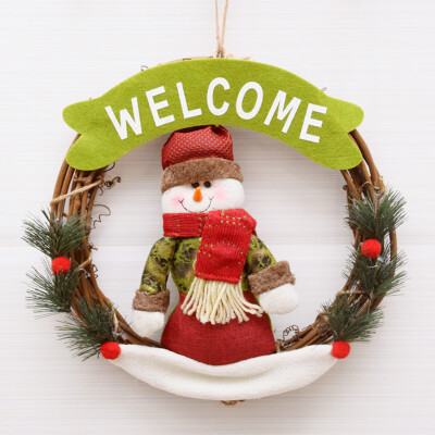 

Gobestart Christmas Decoration Wooden Ornaments Wreath Gift Window Table Simple Decoratio