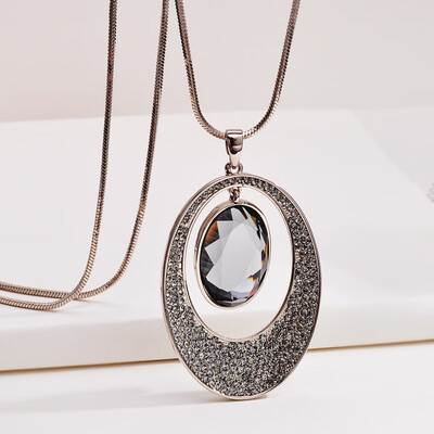 

Long fashion pedestrian clothes pendant necklace
