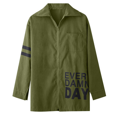 

Toponeto Fashion Women Autumn Casual Letter Print Full Sleeve Cardigan Wild Zipper Coat