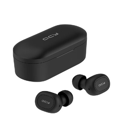

QCY T2C Bluetooth 50 TWS Earbuds True Wireless Headphones CVC60 Noise Cancellation with Dual Mic In-ear Stereo Earphones Twins S
