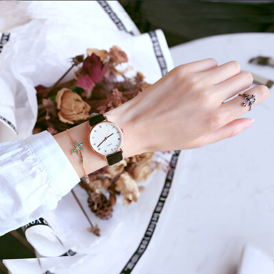 

Light luxury French minority watches ladies shaking voice network red fashion trend simple temperament ladies watches students ins