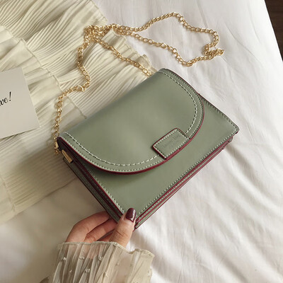 

2019 new small fresh casual temperament double layer Messenger bag female fashion simple embroidery thread chain shoulder bag