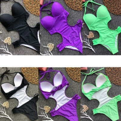 

Women One-piece Swimsuit Swimwear Push Up Monokini Bathing Suit Bikini Beachwear