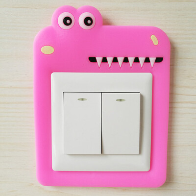 

Cute Cartoon 3D Animal Fluorescent Wall Silicone On-off Switch Stickers Kids
