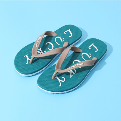 

2019 new mens flip-flops summer fashion wear non-slip beach slippers mens slippers