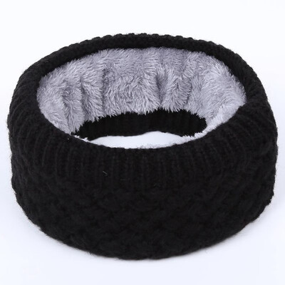 

New Fashion 6 Colors Autumn Winter Warm Unisex Scarves Ring Solid Color Wool Knit Plus Velvet Thick Collar Scarf
