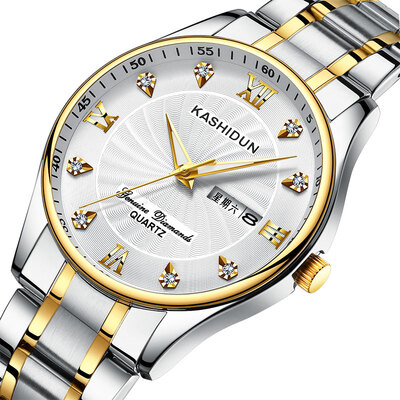 

Cashiton Genuine Watch Mens Commercial Quartz Watch Mens Watch Couples Fashion Womens Surface Waterproof Fine Steel Bar Mens W