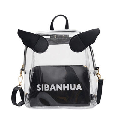 

2019 New Fashion Transparent Backpack Shoulder-slung Student Multi-function Bag