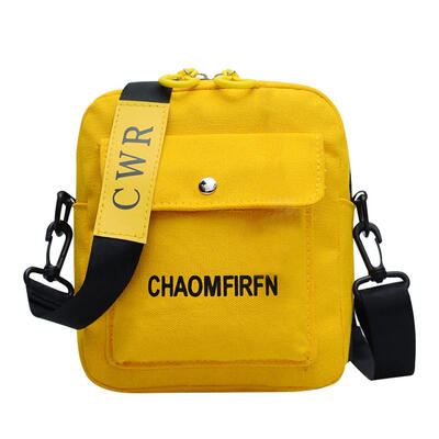 

Letter Print Sports Shoulder Messenger Handbags Unisex Canvas Crossbody Bag