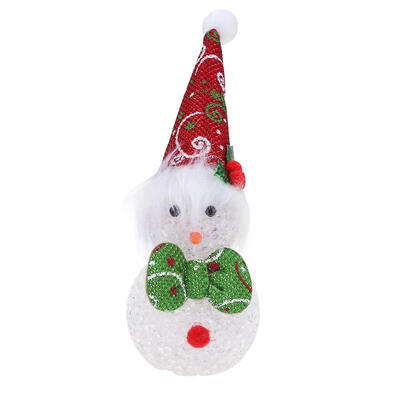 

Christmas Tree Hanging Decor Santa Claus Snowman Pendants LED Flash Light