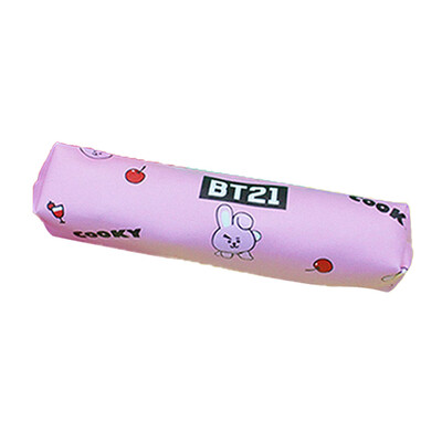 

Kpop BTS Pencil Case Zipper Cosmetic Bag Storage Bag PU Handbag Coin Bag Cartoon Image Pen Bag Hot Gift for ARMY