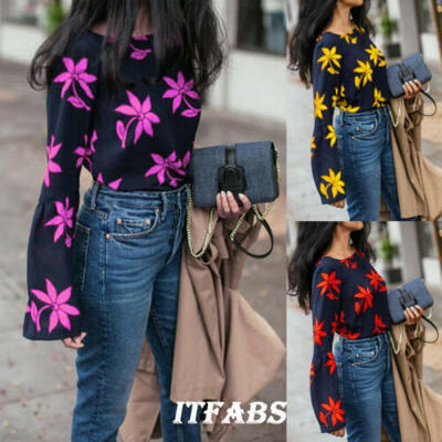 

Women Round Collar Hoodie Sweatshirt Long Sleeve Sweater Jumper Pullover Tops US