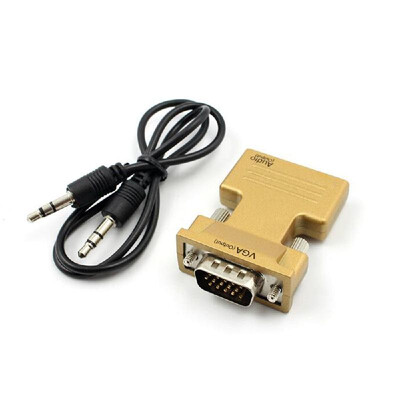 

1080P HD Multimedia Interface Female To Vga Male Video Converter With Audio Output Cable Converter Adapter