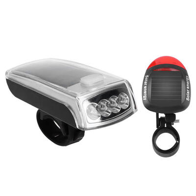 

Waterproof SolarUSB Charging Mountain Bike LED Headlight Taillight Set