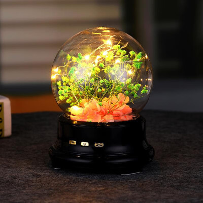 

Dreamlike Music Lamp LED Night Light USB Charging Spherical Sound Acoustics Tabletop Decorative Voice Speaker