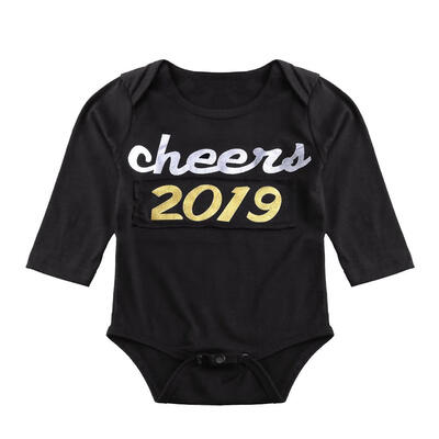 

Autumn Newborn Baby Cute Letters Print O-Neck Basic Romper Loose Jumpsuit
