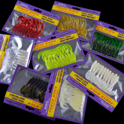 

Saidsome 10pc soft worm fishing bait sea fishing tack wobbler jigs silicone soft bait fishing bait fishing lure
