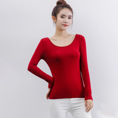 

Women O Neck T Shirt Basic Top Ladies Casual Long Sleeve Slim Fit Pullover Tops