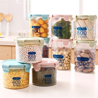 

Round Food Containers Plastic Clear Storage Tups with Lids Deli Pots