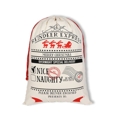 

Fashion Merry Christmas Elk Printing Bags Drawstring Backpack Candy Bag Satchel Rucksack Bundle Pocket Drawstring Storage Bag