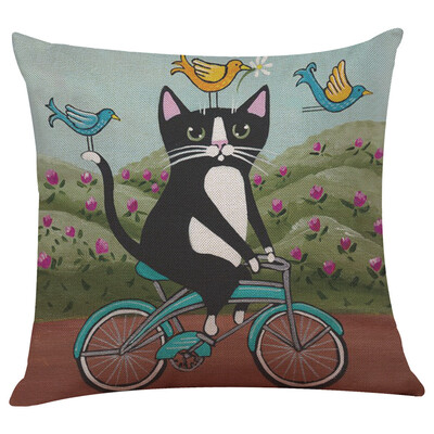 

〖Follure〗Cute Cat Sofa Bed Home Decoration Festival Pillow Case Cushion Cover