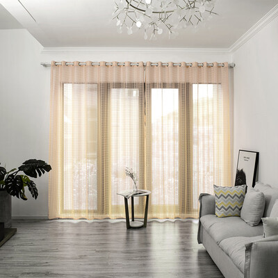 

Gobestart Leaves Sheer Curtain Tulle Window Treatment Voile Drape Valance 1 Panel Fabric