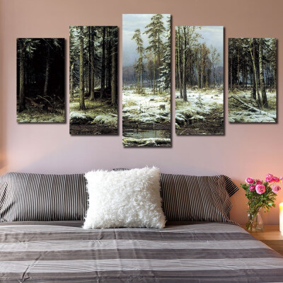 

〖Follure〗5Pcs Modern Canvas Print Painting Nature Picture Wall Art Home Decor No Frame