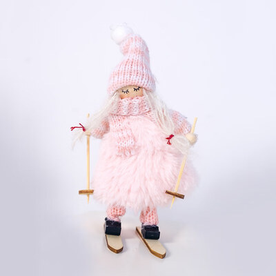 

Christmas Angel Lovely Doll Girl Ski Pendant Christmas Tree Decoration For Home Xmas Party Kids Gift Bedroom Decoration
